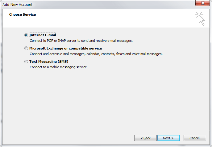 MS Outlook Account Settings